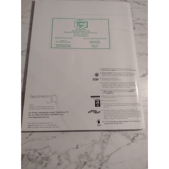 Department 56 - 1999 Village Brochure - Picture 10 of 10